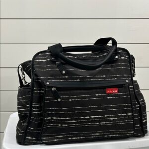 Skip Hop Black and White Duffel Bag